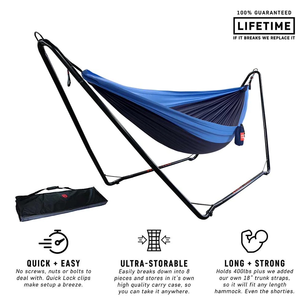 Hangout Hammock Stand Black 3 Rivers Outdoor Co