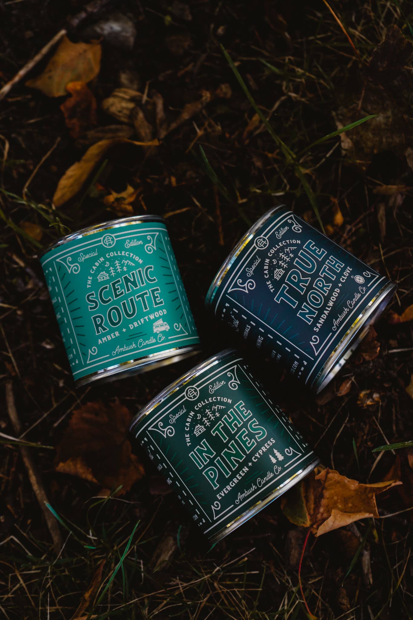 Ambush Candle Co. - In The Pines | Evergreen + Cypress 8oz Soy Candle