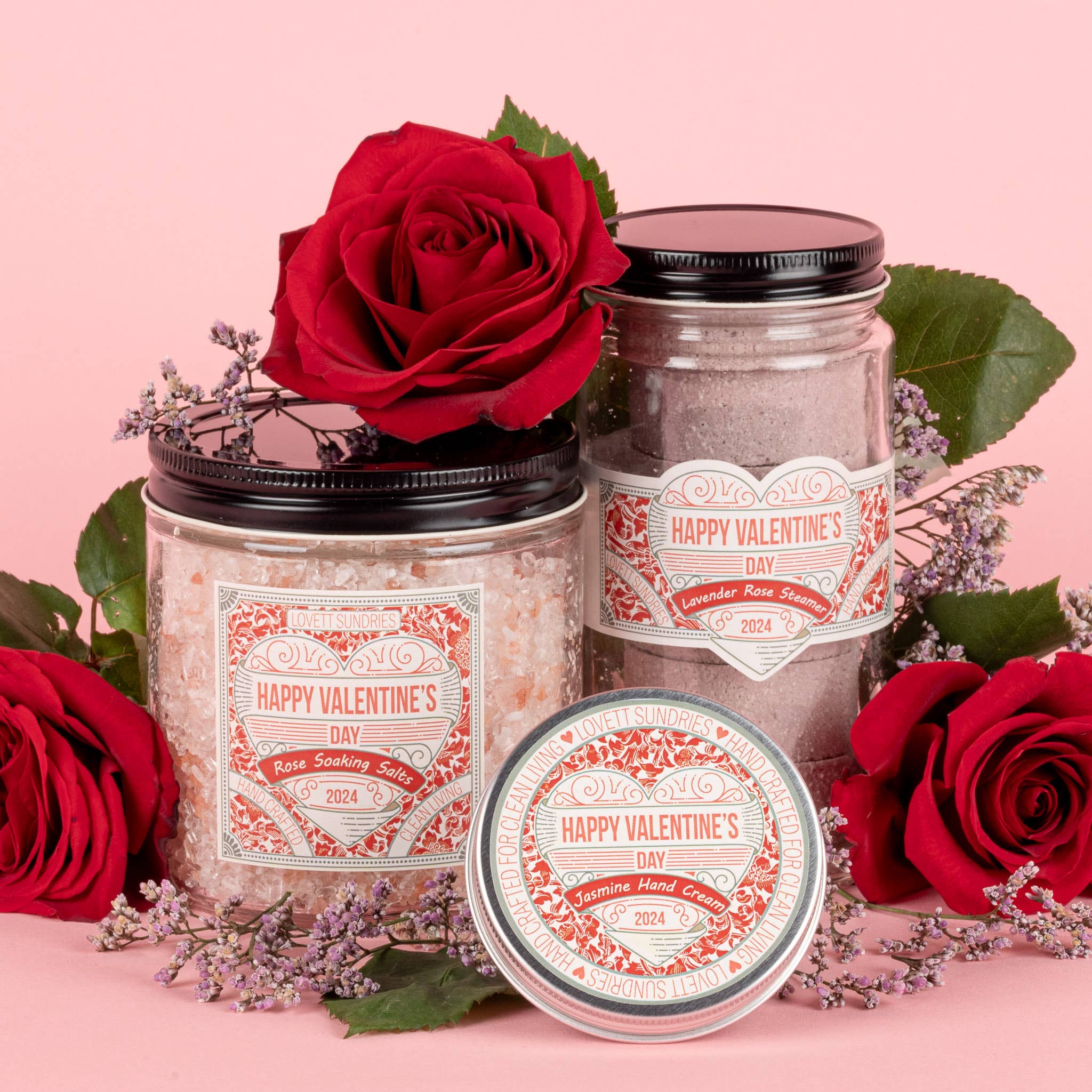 Lovett Sundries - Valentines Day Rose Soaking Salts