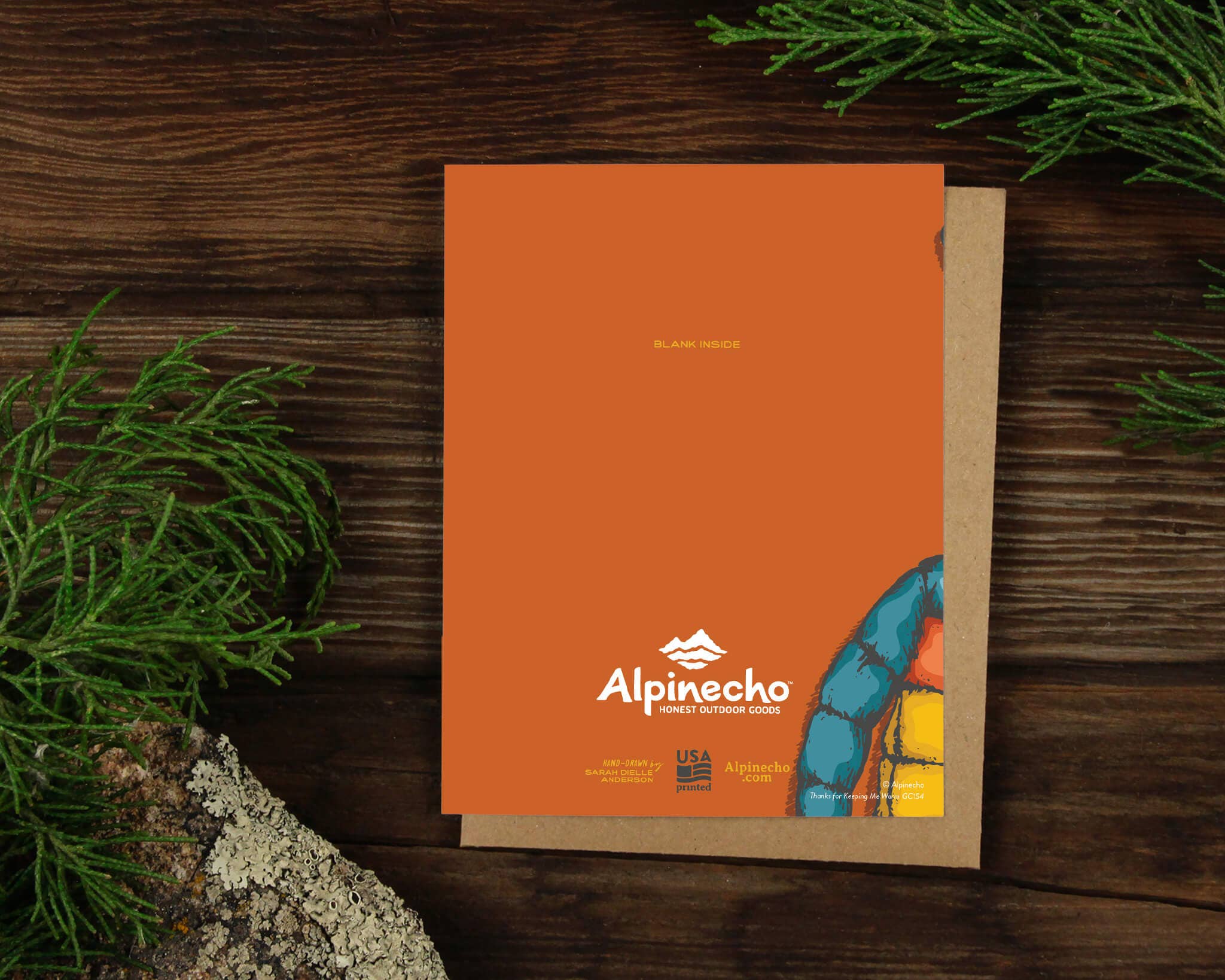Alpinecho - Thanks For Keeping Me Warm Greeting Card