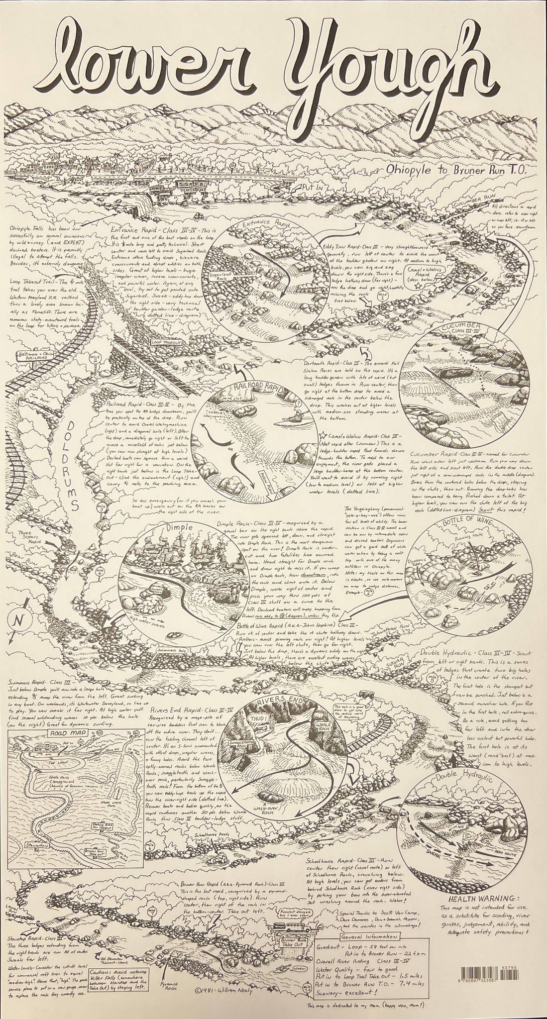 AdventureKEEN - Lower Youghiogheny: River Map by William Nealy