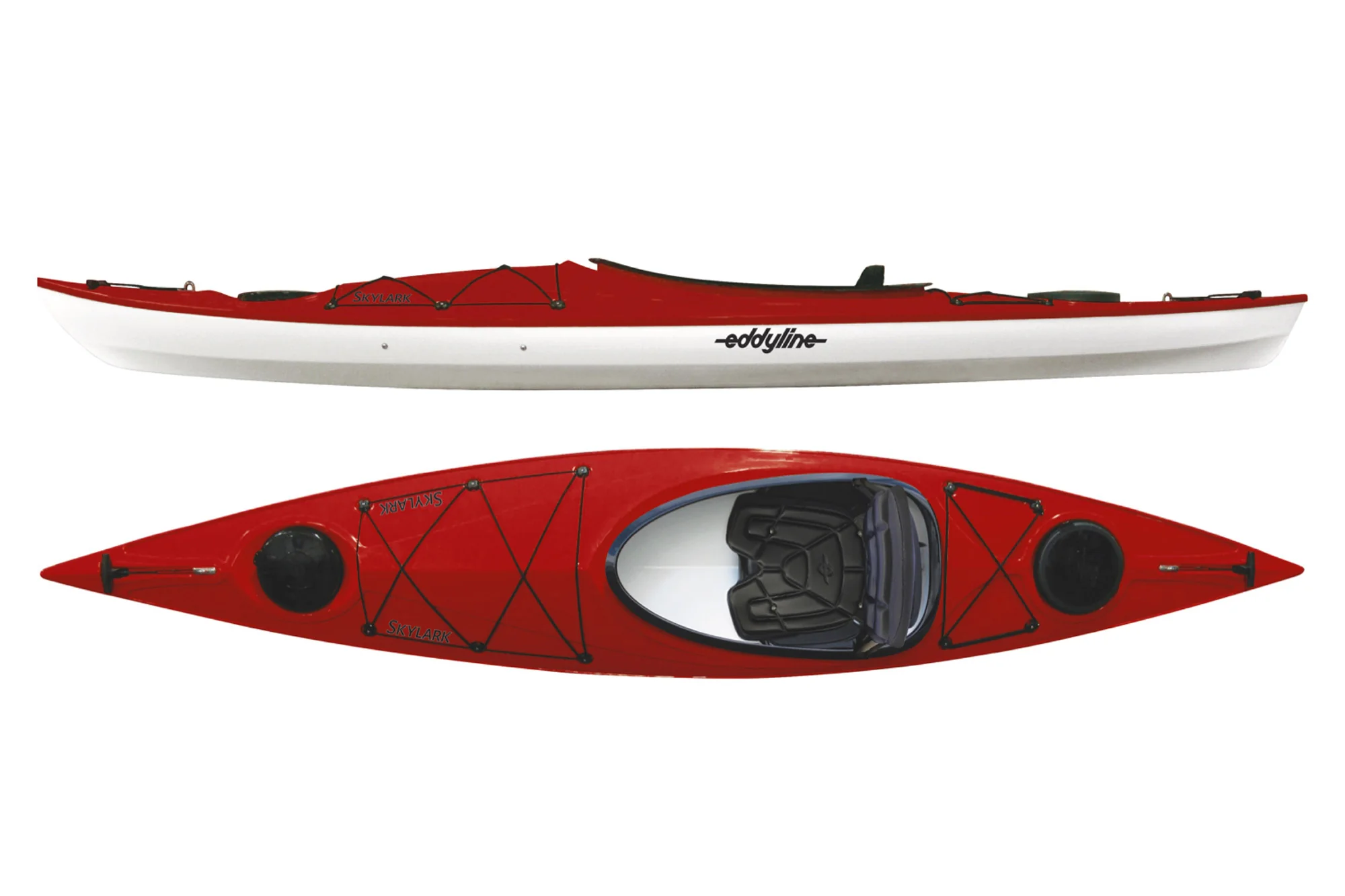 Eddyline Skylark Recreational Kayak, Red Pearl