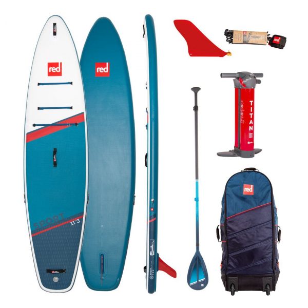 Red 11'3 Sport Inflatable Paddleboard Package