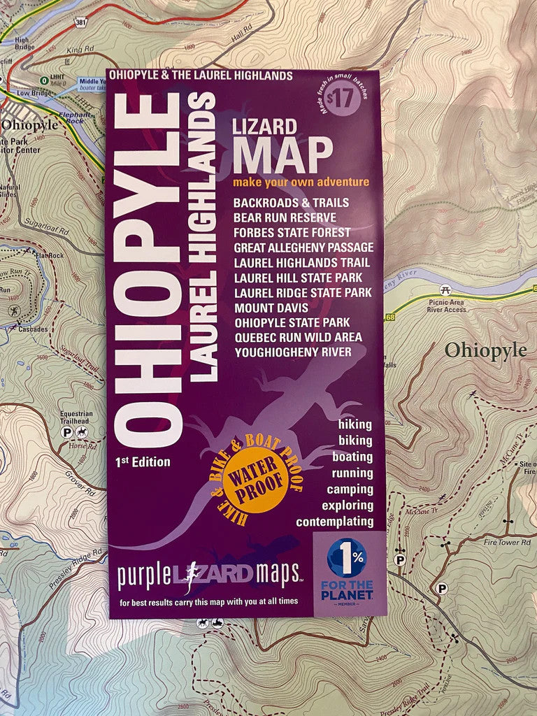 Purple Lizard Map - Laurel Highlands