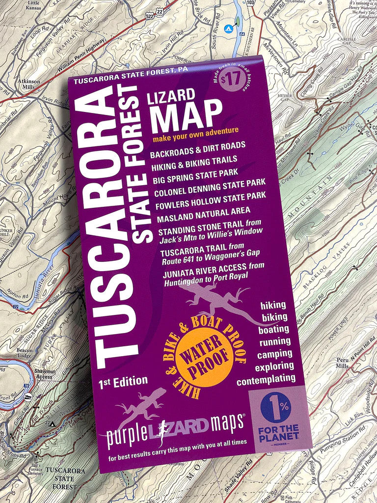 Purple Lizard Map - Tuscarora State Forest